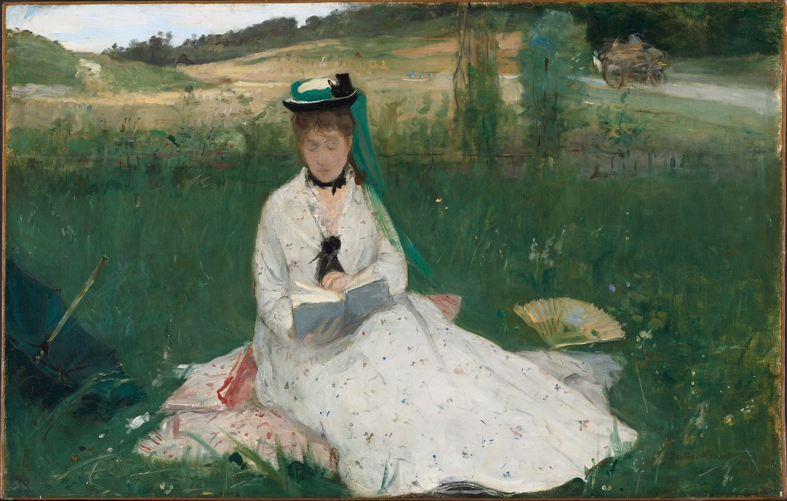 Berthe-Morisot-La-Lecture-ou-L-Ombrelle-verte-v.1873-cThe-Cleveland-Museum-of-Art_Gift-of-the-Hanna-Fund.-1950.89